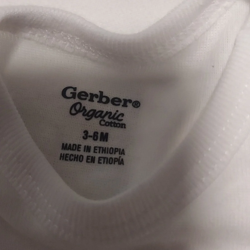 BLACK excellence  Gerber one piece  size 3-6 M new without tag  , 100% cotton